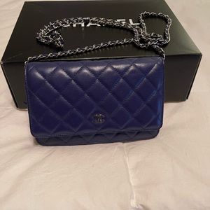 Chanel woc blue/purple authentic complete